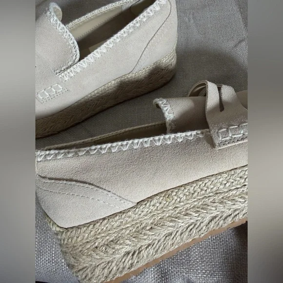 Dolce Vita Janine Platform Sneaker Loafer Women's Bone Nude Suede - Picture 4 of 10